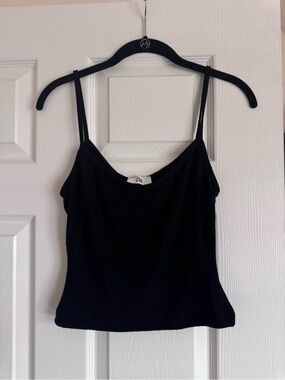 Black Spaghetti Strap Tank Top - Women's Simple Cami